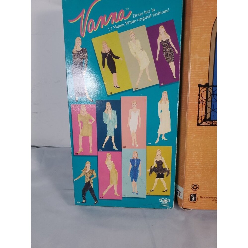 (2) Vanna White Limited Edition Spain Doll & Doll Black & Gold Dress Vintage - Picture 13 of 14